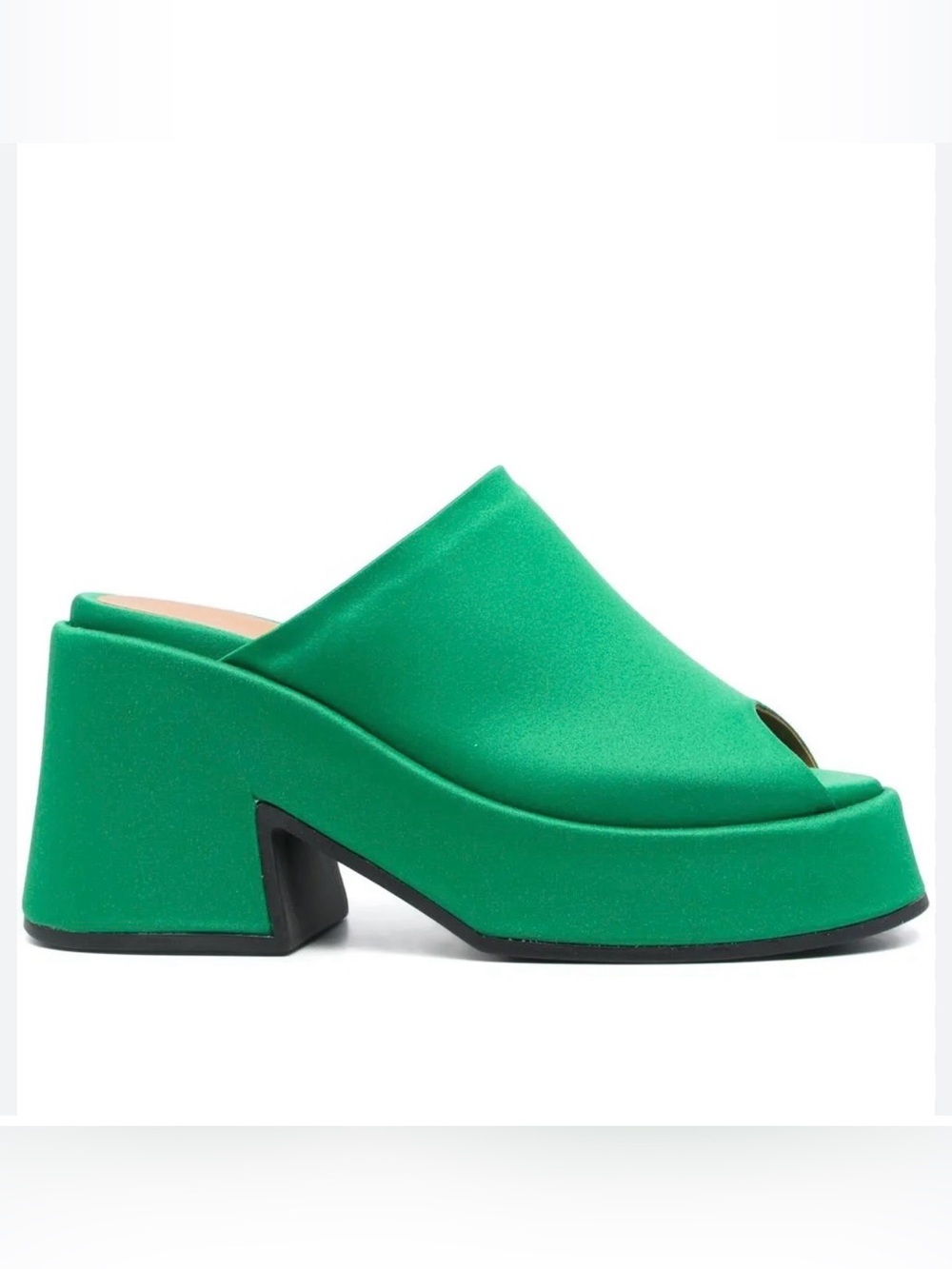NWOT Retro Platform Wedge Mule in Kelly Green
GANNI